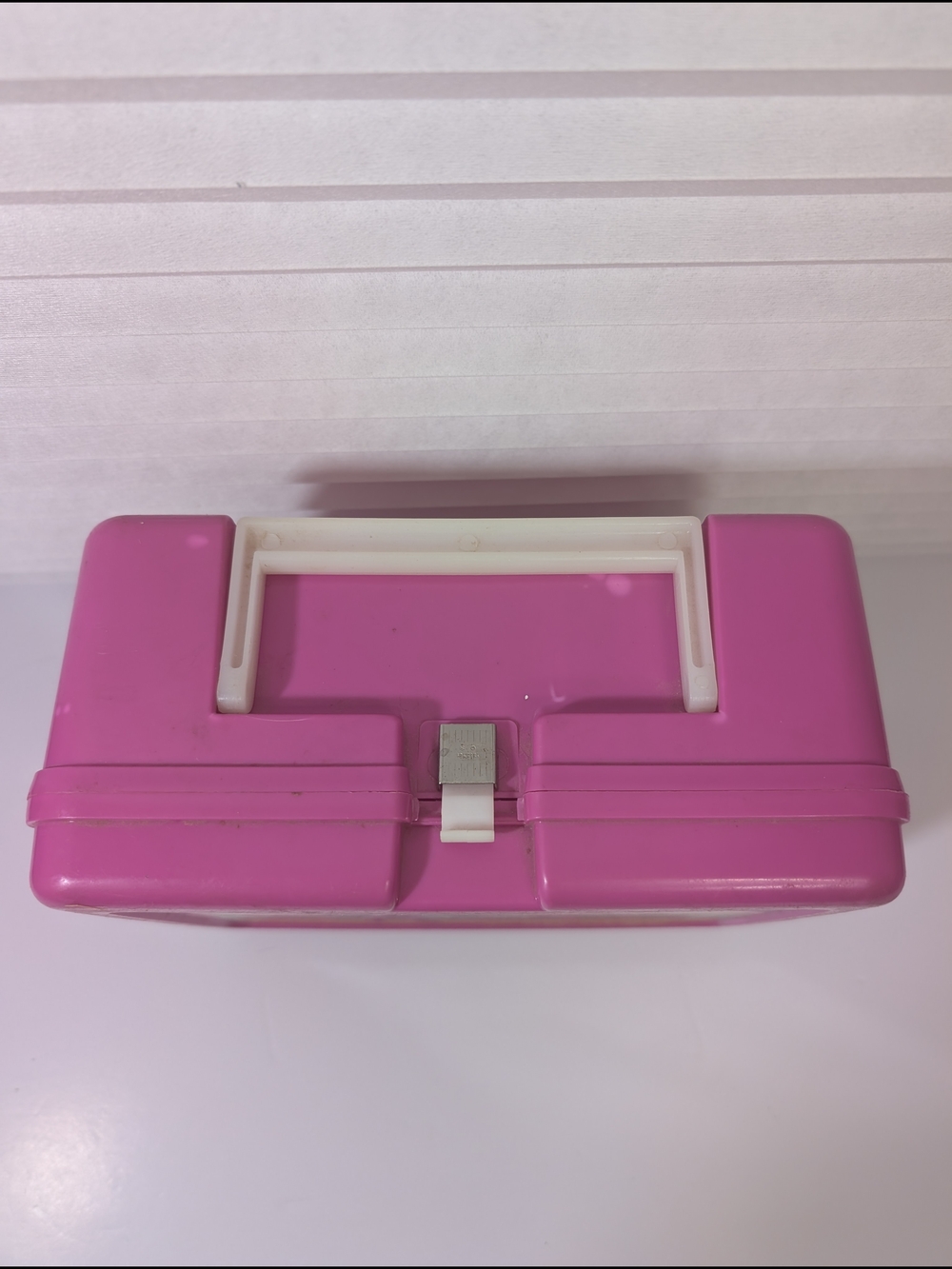 VINTAGE 1990 Barbie Pink Plastic Carry Case / Lunchbox - Retro Mattel Toy - Picture 4 of 9